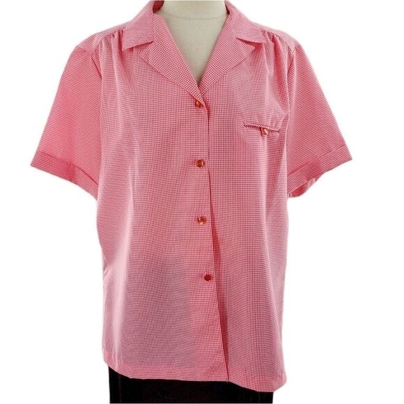 Vintage 1970s! Checks! Pink! Medium most likely - Picture 2 of 9